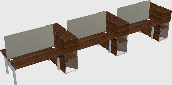 Shared electric desk + cabinet