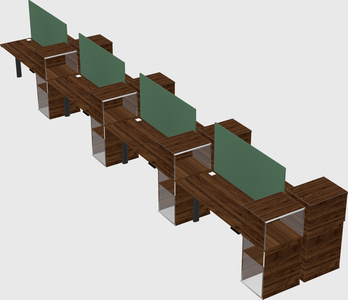 Shared electric desk + cabinet