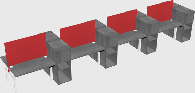 Shared electric desk + cabinet