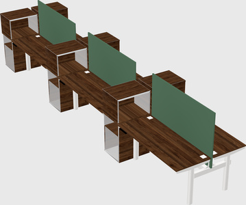 Shared electric desk + cabinet