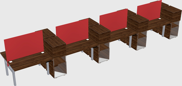 Shared electric desk + cabinet