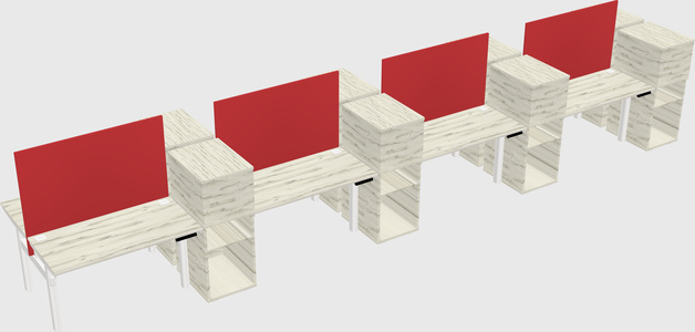 Shared electric desk + cabinet