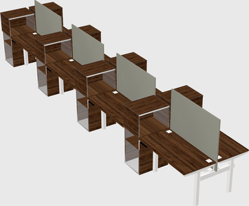 Shared electric desk + cabinet