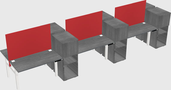 Shared electric desk + cabinet
