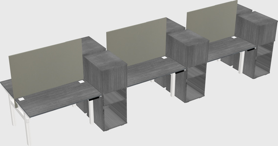 Shared electric desk + cabinet