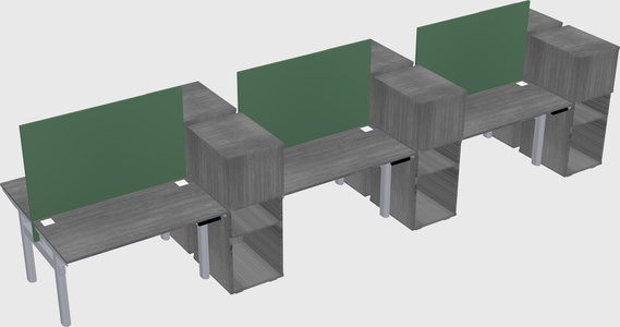 Shared electric desk + cabinet