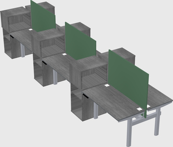 Shared electric desk + cabinet