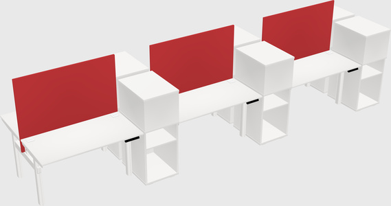 Shared electric desk + cabinet