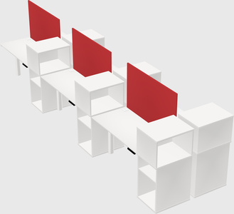 Shared electric desk + cabinet