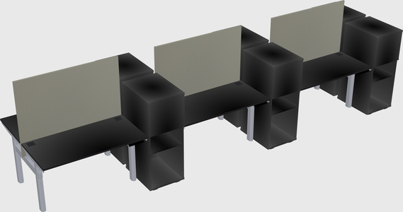 Shared electric desk + cabinet