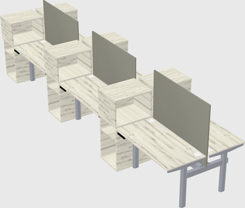 Shared electric desk + cabinet