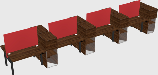 Shared electric desk + cabinet