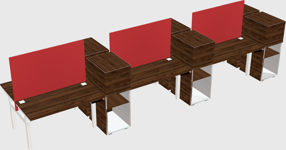 Shared electric desk + cabinet