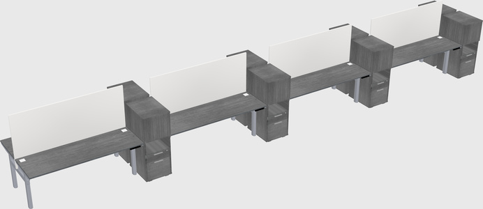 Shared electric desk + cabinet