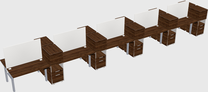 Shared electric desk + cabinet