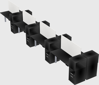 Shared electric desk + cabinet