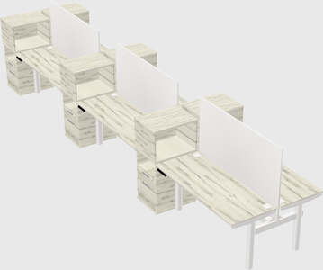 Shared electric desk + cabinet