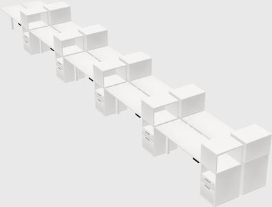 Shared electric desk + cabinet