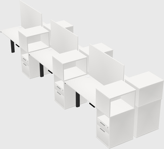 Shared electric desk + cabinet