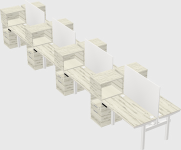 Shared electric desk + cabinet
