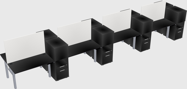 Shared electric desk + cabinet