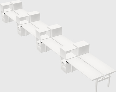 Shared electric desk + cabinet