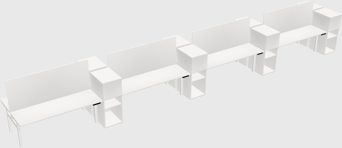 Shared electric desk + cabinet