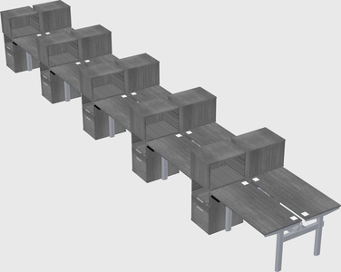 Shared electric desk + cabinet