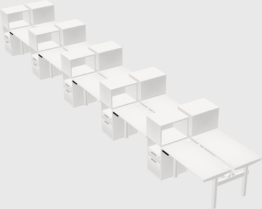 Shared electric desk + cabinet