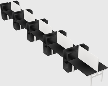Shared electric desk + cabinet