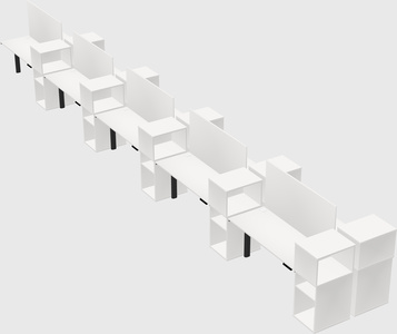 Shared electric desk + cabinet