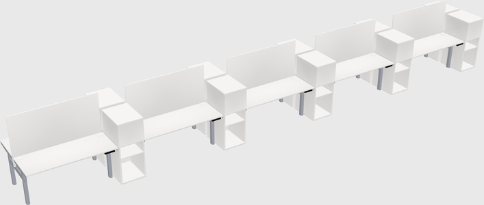 Shared electric desk + cabinet