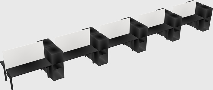 Shared electric desk + cabinet