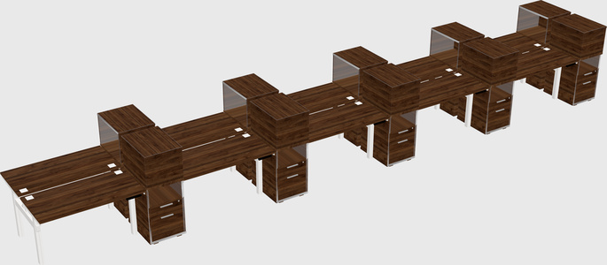 Shared electric desk + cabinet