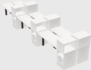 Shared electric desk + cabinet