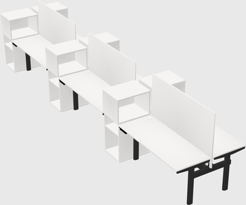 Shared electric desk + cabinet