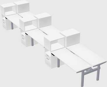 Shared electric desk + cabinet