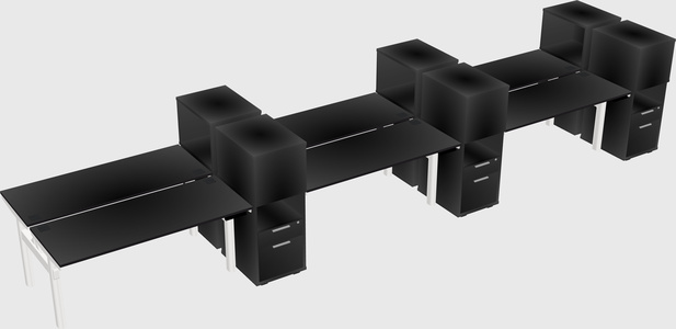 Shared electric desk + cabinet