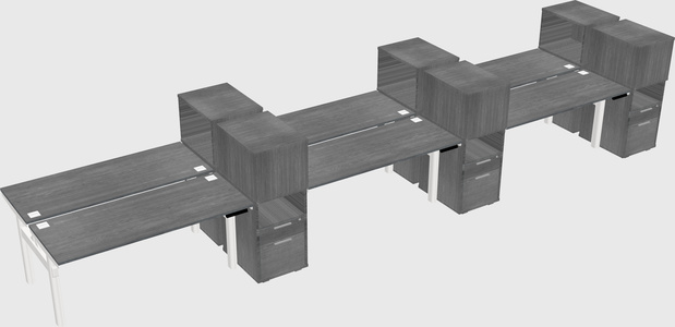 Shared electric desk + cabinet