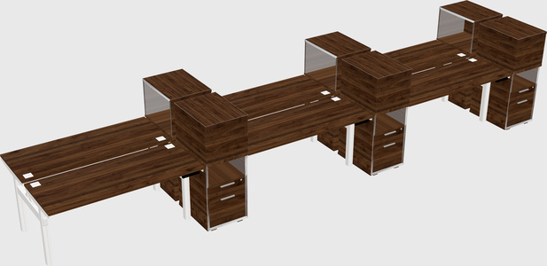 Shared electric desk + cabinet