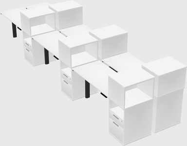 Shared electric desk + cabinet