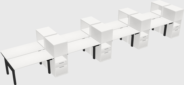 Shared electric desk + cabinet
