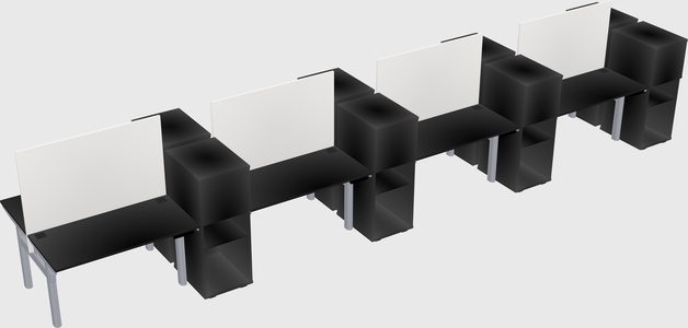 Shared electric desk + cabinet