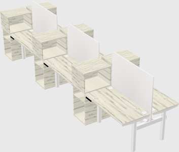 Shared electric desk + cabinet