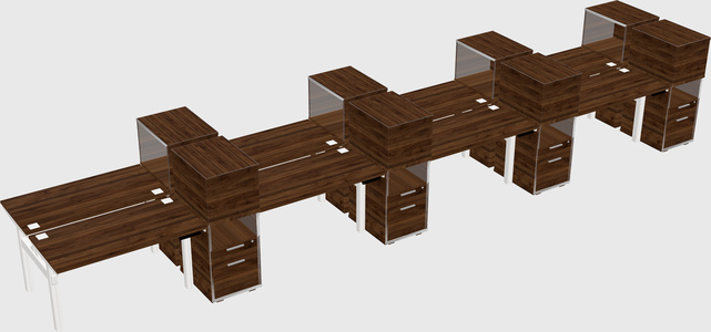 Shared electric desk + cabinet