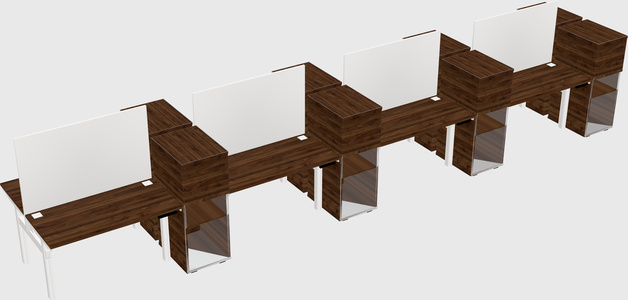Shared electric desk + cabinet