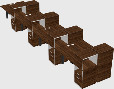 Shared electric desk + cabinet