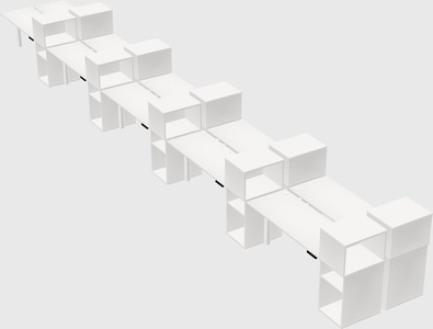 Shared electric desk + cabinet