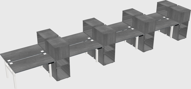 Shared electric desk + cabinet