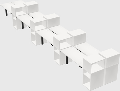Shared electric desk + cabinet